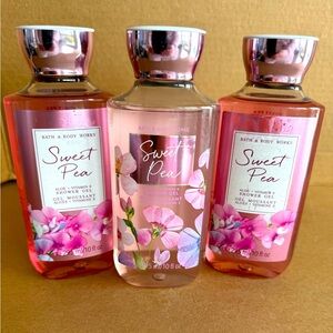 3 New 295 ml Size Bottles of Bath & Body Works Pink Body Wash Sweet Pea 
3/$32